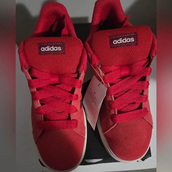 Adidas Scarlet Red Suede Sneakers - Picture 2 of 3